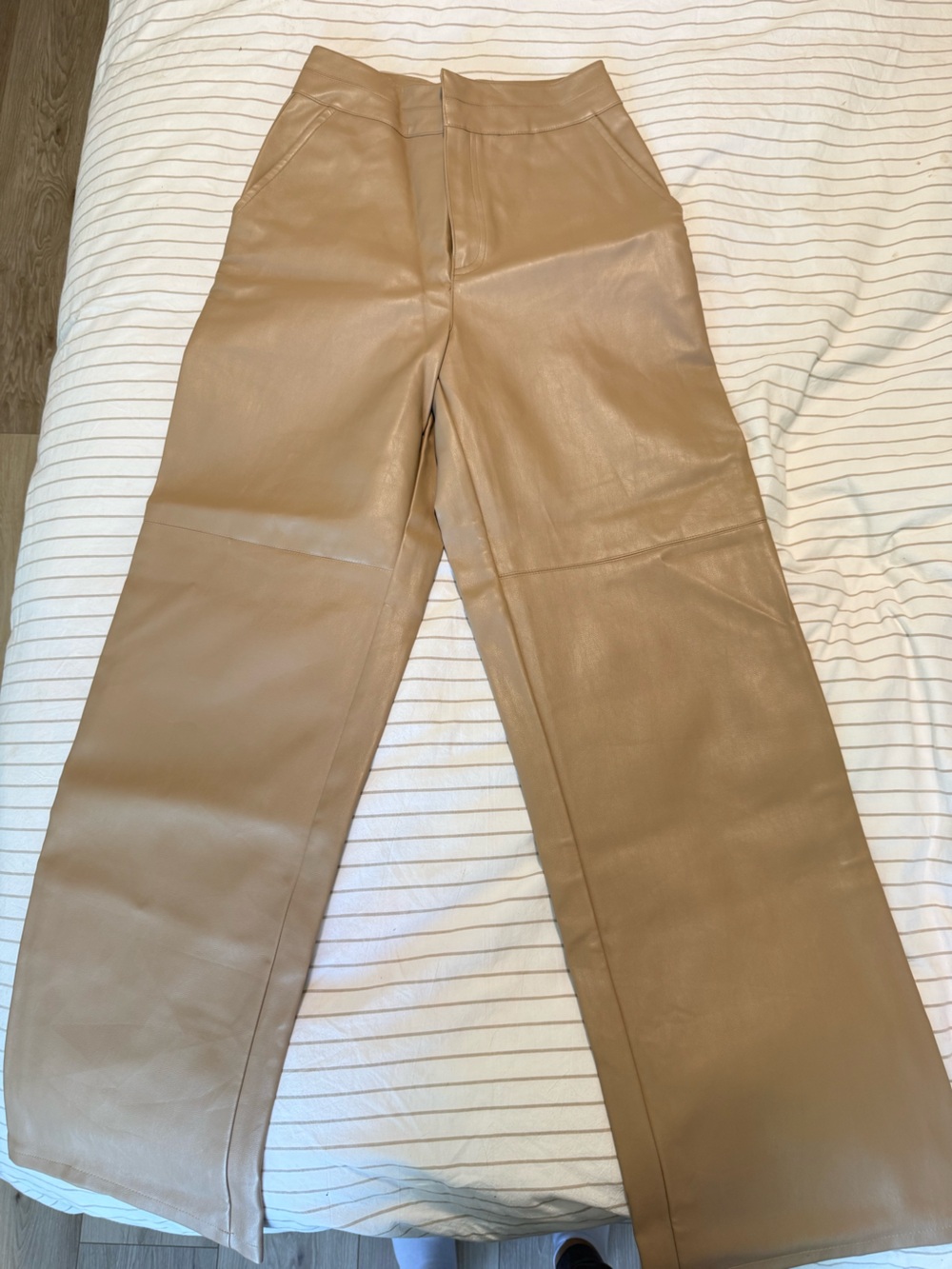 Motel Rocks Tan Faux Leather Pants